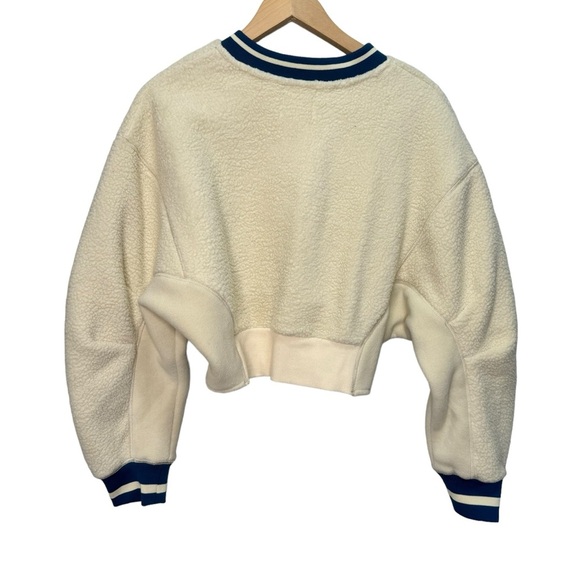 Urban Outfitters BDG Collins Cream Fleece Cropped Sweater Size Small - Picture 5 of 13